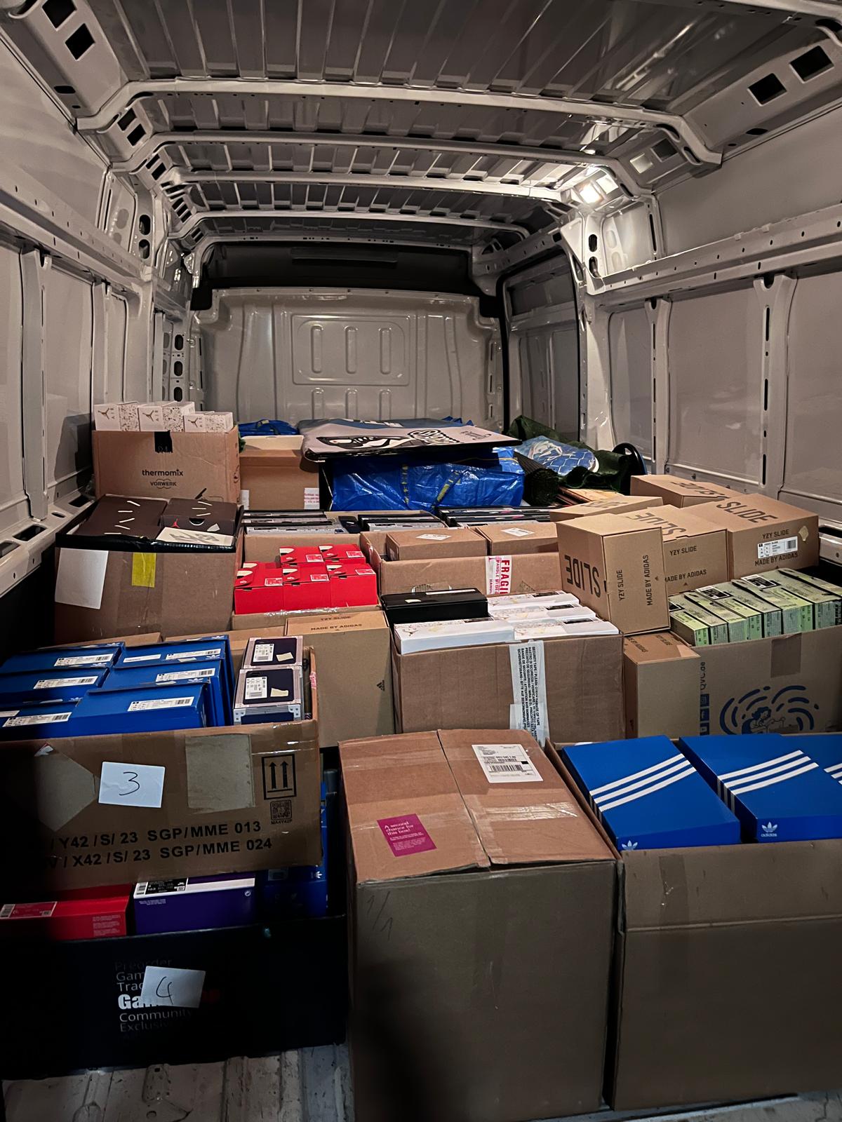 Viel Ware in einem Laster